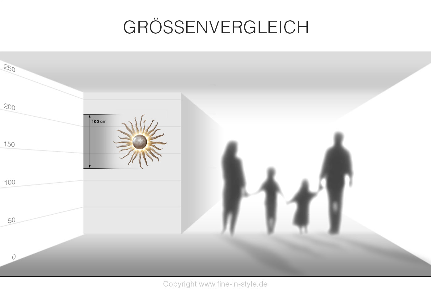 SONNE GIGANTE – Wandleuchte Ø 100cm – Bild 2