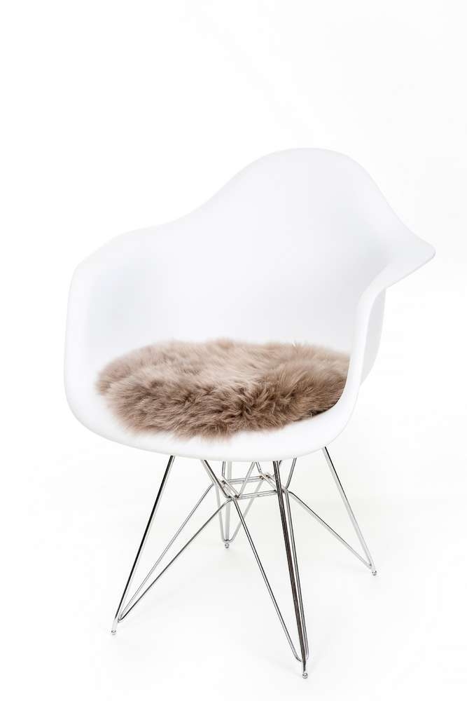S O N D E R A K T I O N – Neuseeland-Schaffell Sitzauflage – Ø 37 cm von Auskin – Farbe VOLE – Bild 2