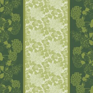 MILLE HORTENSIAS VERT – Meterware von Garnier Thiebaut