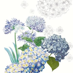 JARDIN DE BRETAGNE BLEU – Serviette von Garnier Thiebaut