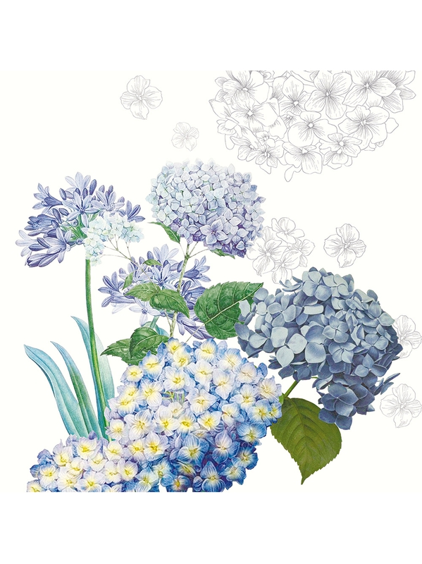 JARDIN DE BRETAGNE BLEU – Serviette von Garnier Thiebaut