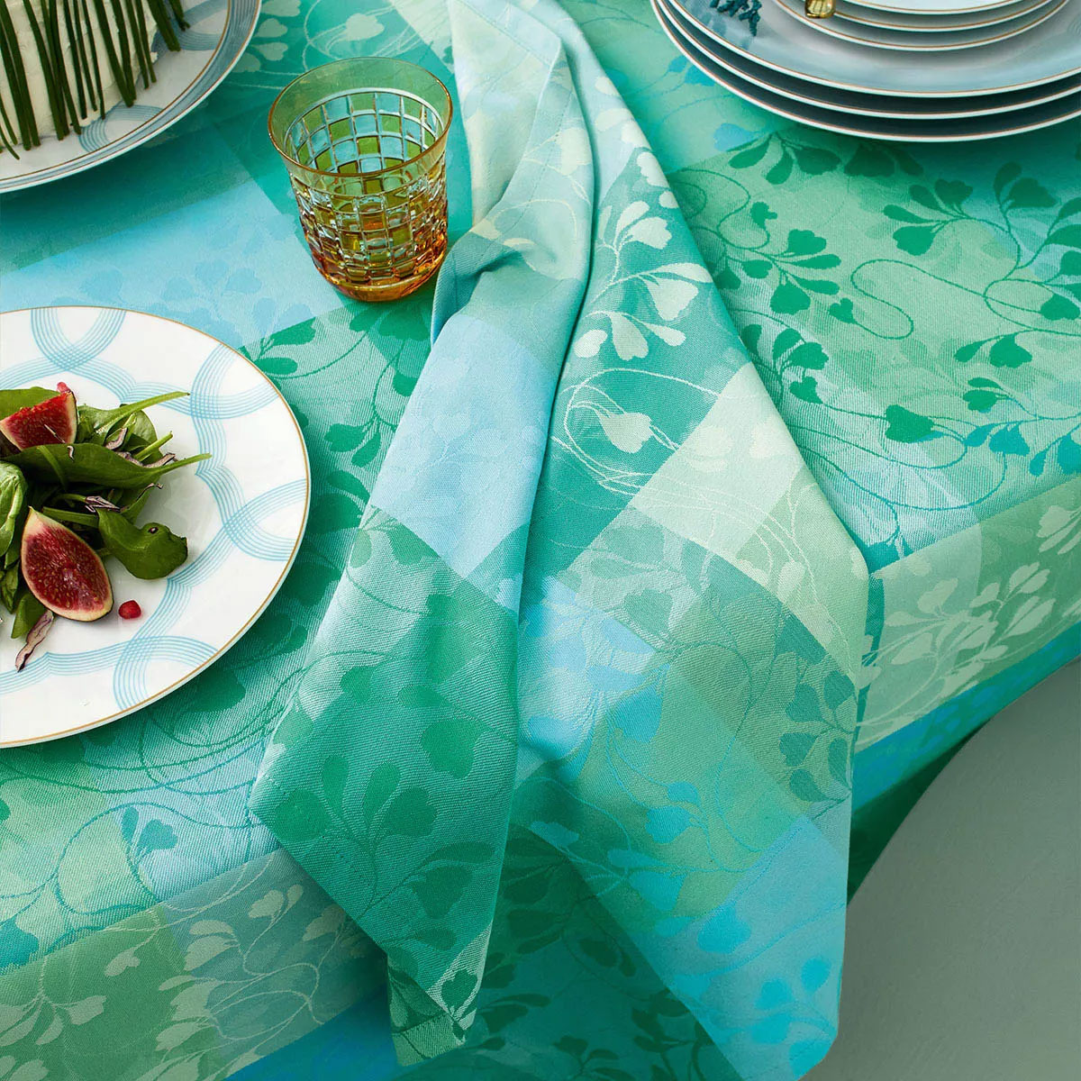 MILLE FEUILLAGES TURQUOISE – Serviette von Garnier Thiebaut